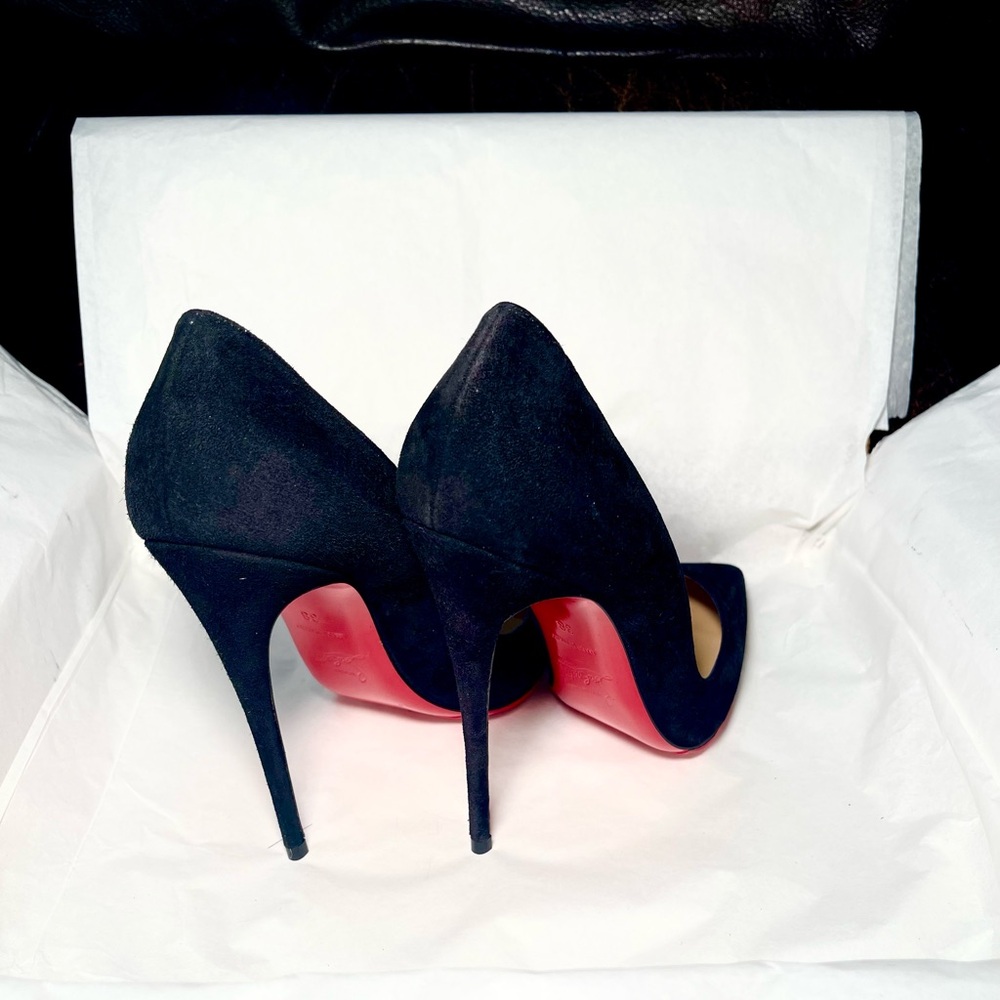 Christian Louboutin So Kate’ 120 mm Veau Velours Black Suede Stiletto Pump EU 38 - Picture 4 of 11